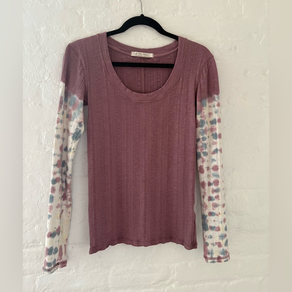 Free People We The Free Big Sur Longsleeve Tiedye Shirt